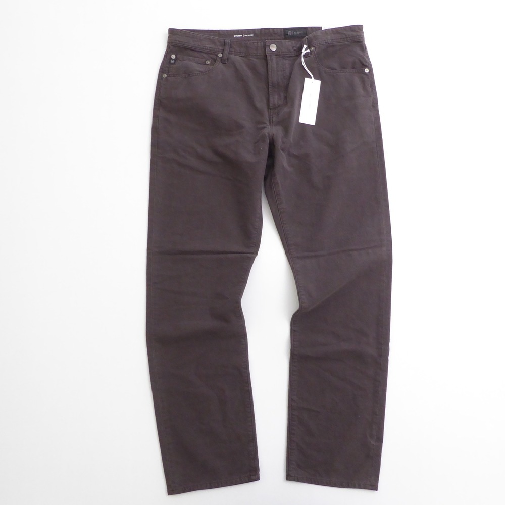 AG Adriano Goldschmied Men Pants Sueded Smooth Slate Everett Slim Straight 36x32